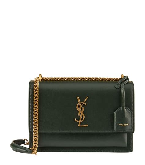 ysl sunset bag green